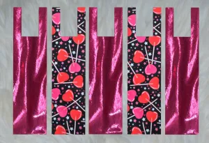 Lollipop X Hot Pink Sparkle Shimmer Mane Bags Set of 5