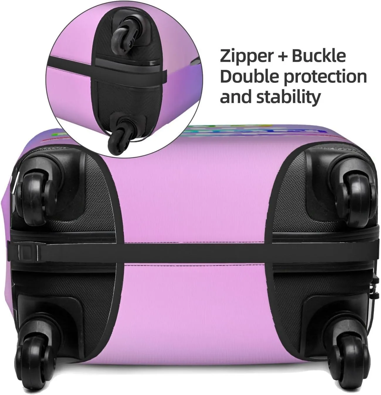 Luggage Covers Customizable Luggage Cover with Double-Sided Printing Customized Washable Travel Suitcase Cover Personalized Suitcase Covers For Luggage