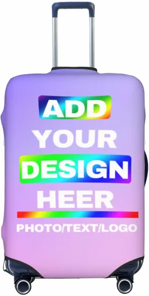 Luggage Covers Customizable Luggage Cover with Double-Sided Printing Customized Washable Travel Suitcase Cover Personalized Suitcase Covers For Luggage