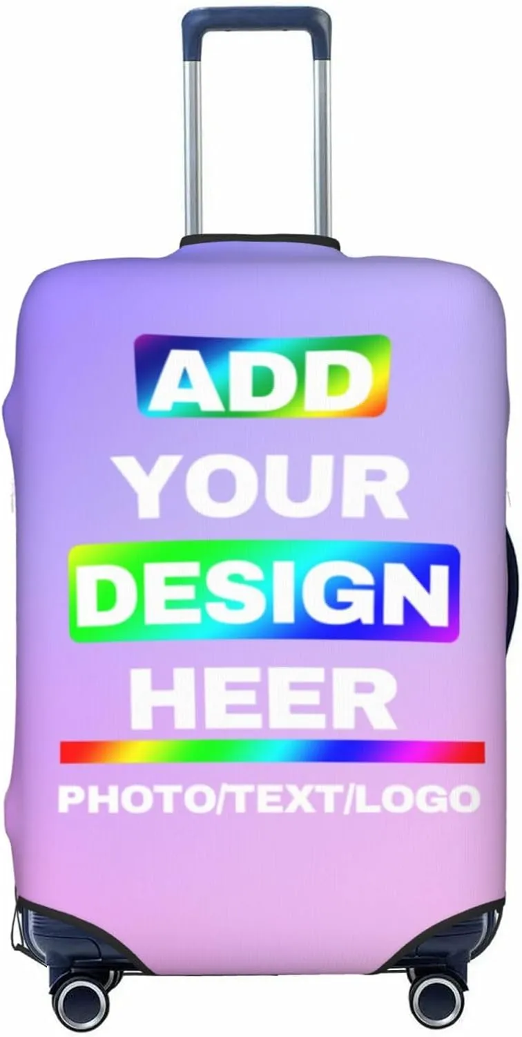 Luggage Covers Customizable Luggage Cover with Double-Sided Printing Customized Washable Travel Suitcase Cover Personalized Suitcase Covers For Luggage