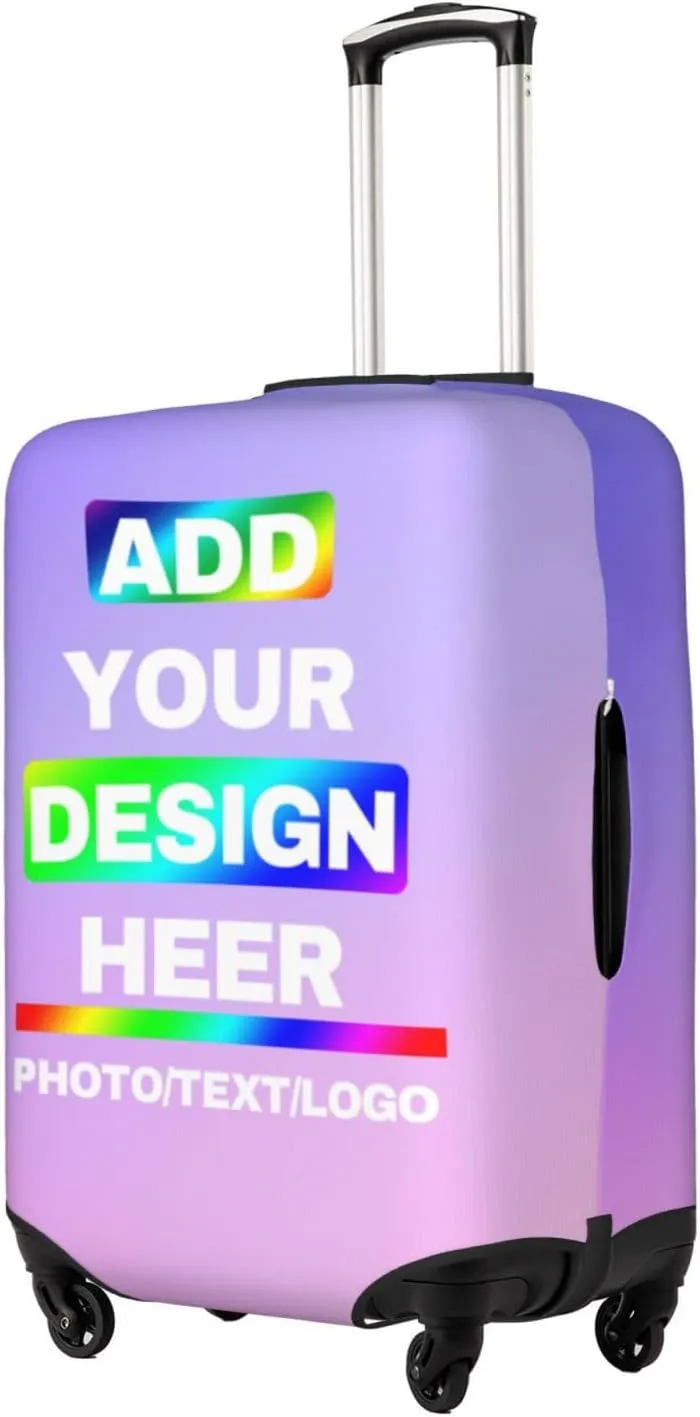 Luggage Covers Customizable Luggage Cover with Double-Sided Printing Customized Washable Travel Suitcase Cover Personalized Suitcase Covers For Luggage
