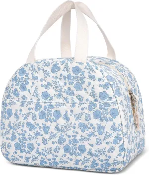 Lunch Box for Women,Cute Quilted Lunch Tote Bag,Reusable Insulated Lunch Box,Large Capacity Cooler Bag with Compartments for Work, Picnics or Travelling