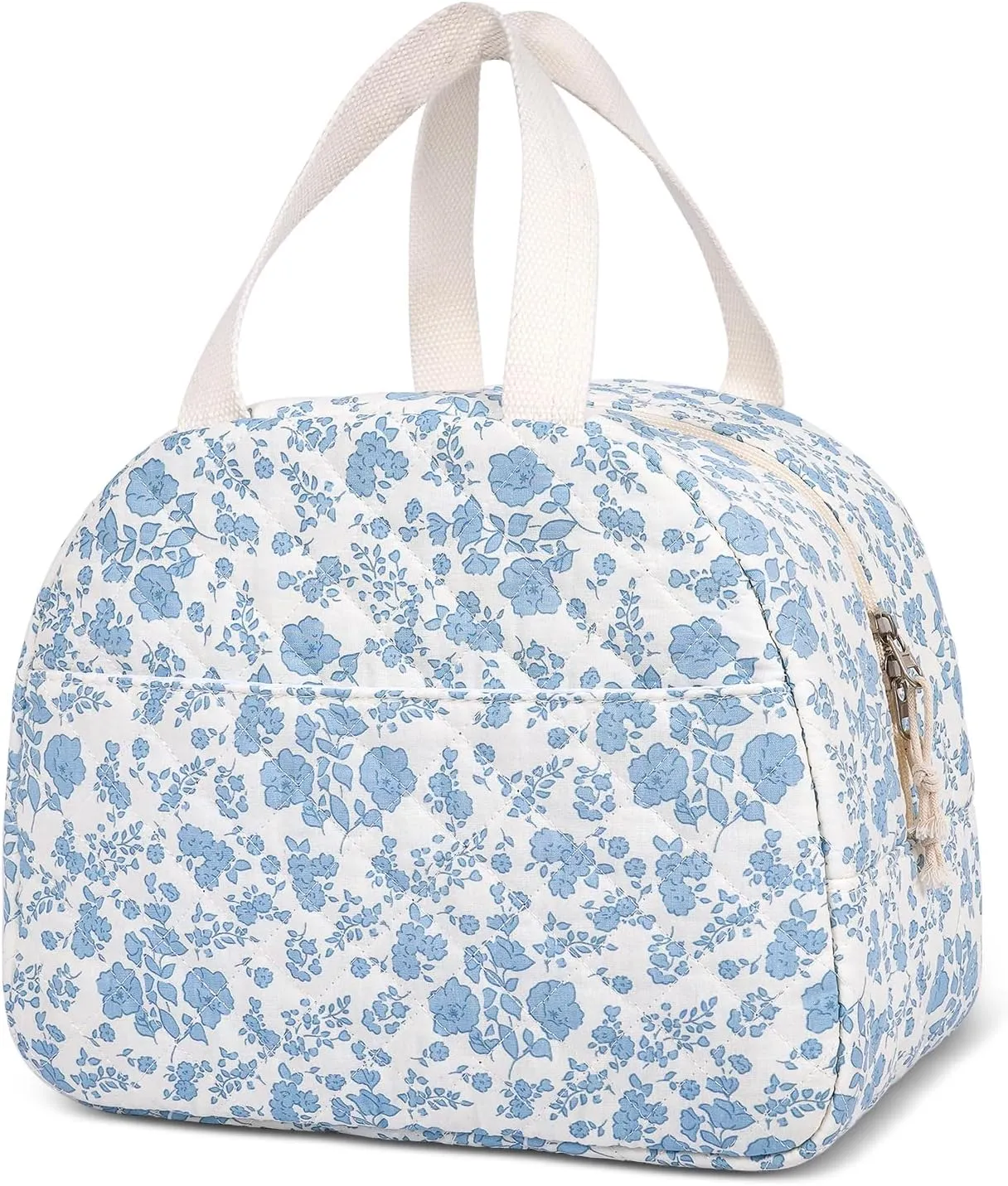 Lunch Box for Women,Cute Quilted Lunch Tote Bag,Reusable Insulated Lunch Box,Large Capacity Cooler Bag with Compartments for Work, Picnics or Travelling