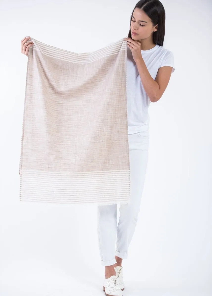 Malabar Natural Khadi Scarf Natural