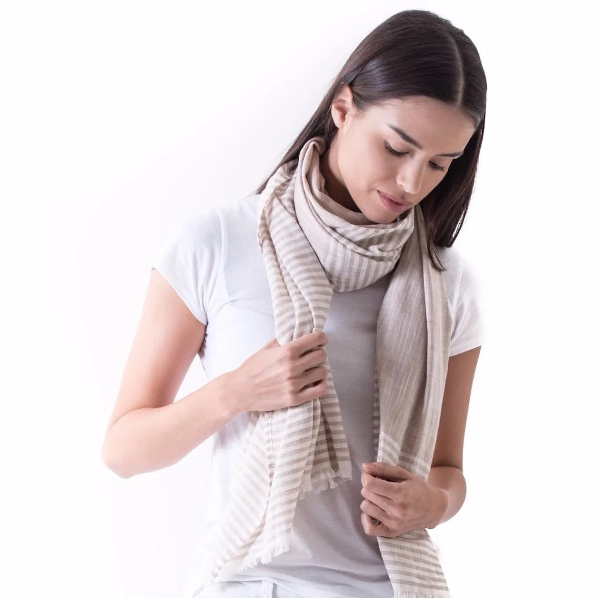 Malabar Natural Khadi Scarf Natural