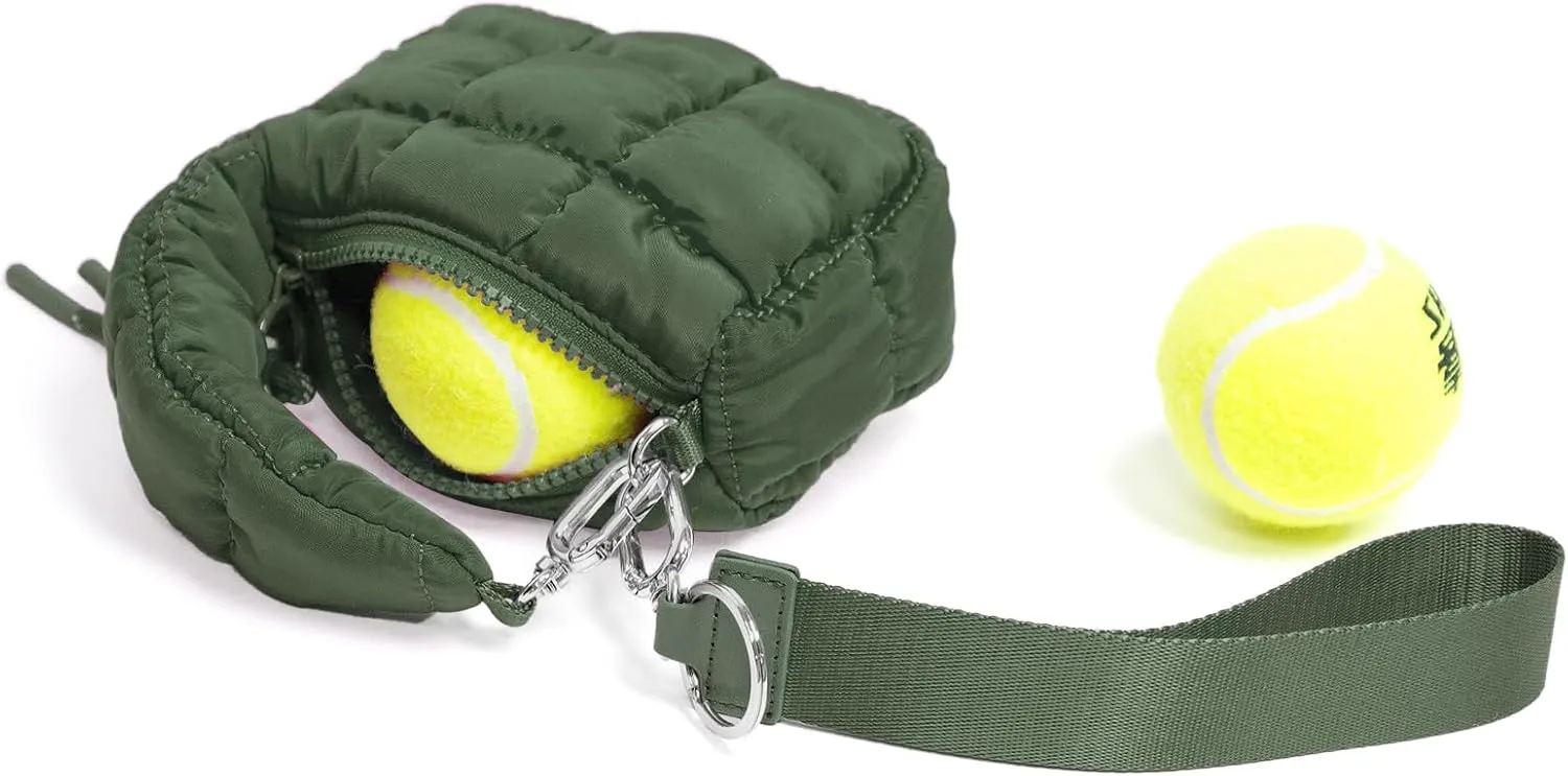 Mini Quilted Wristlet Bag for Women, Puffer Handbags,Evening Bags,Charm Lipstick Bag,Cute bag Charm for Gift