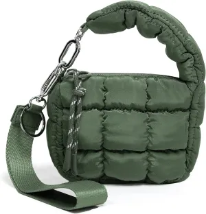 Mini Quilted Wristlet Bag for Women, Puffer Handbags,Evening Bags,Charm Lipstick Bag,Cute bag Charm for Gift
