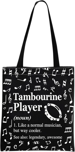 MINIGIU Tambourine Player Tote Bag - Thank You Gift for Tambourine Lovers