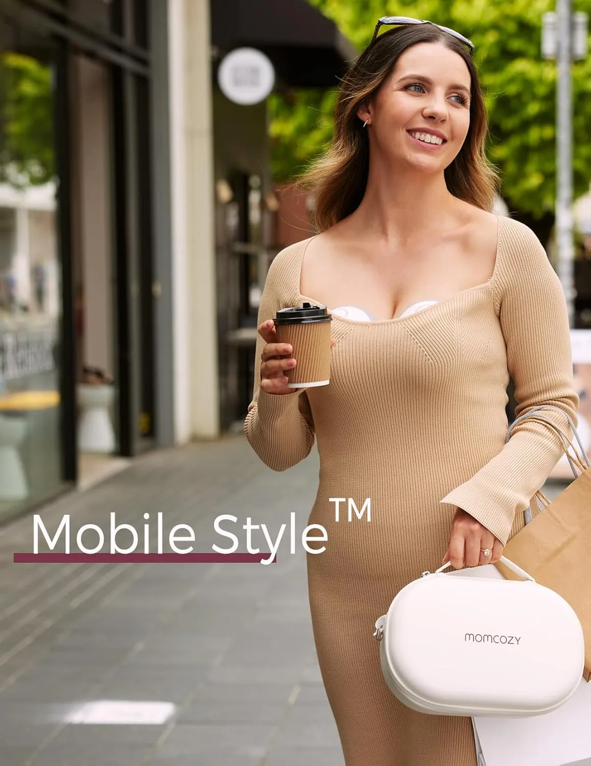Momcozy Breast Pump Hands Free Mobile Style | M6, Wearable Breastfeeding Pump Ideal Rhythm for More Milk, DoubleFit Flange More Fit & Discreet with 3 Modes & 9 Levels, 24mm - 2 Pack Quill Gray