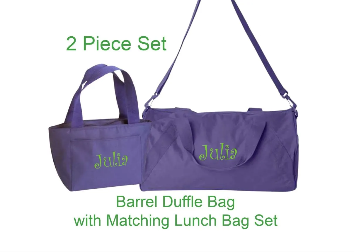 Monogrammed Duffle Set