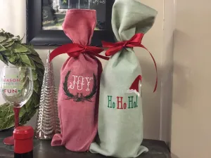 Monogrammed Wine Bag