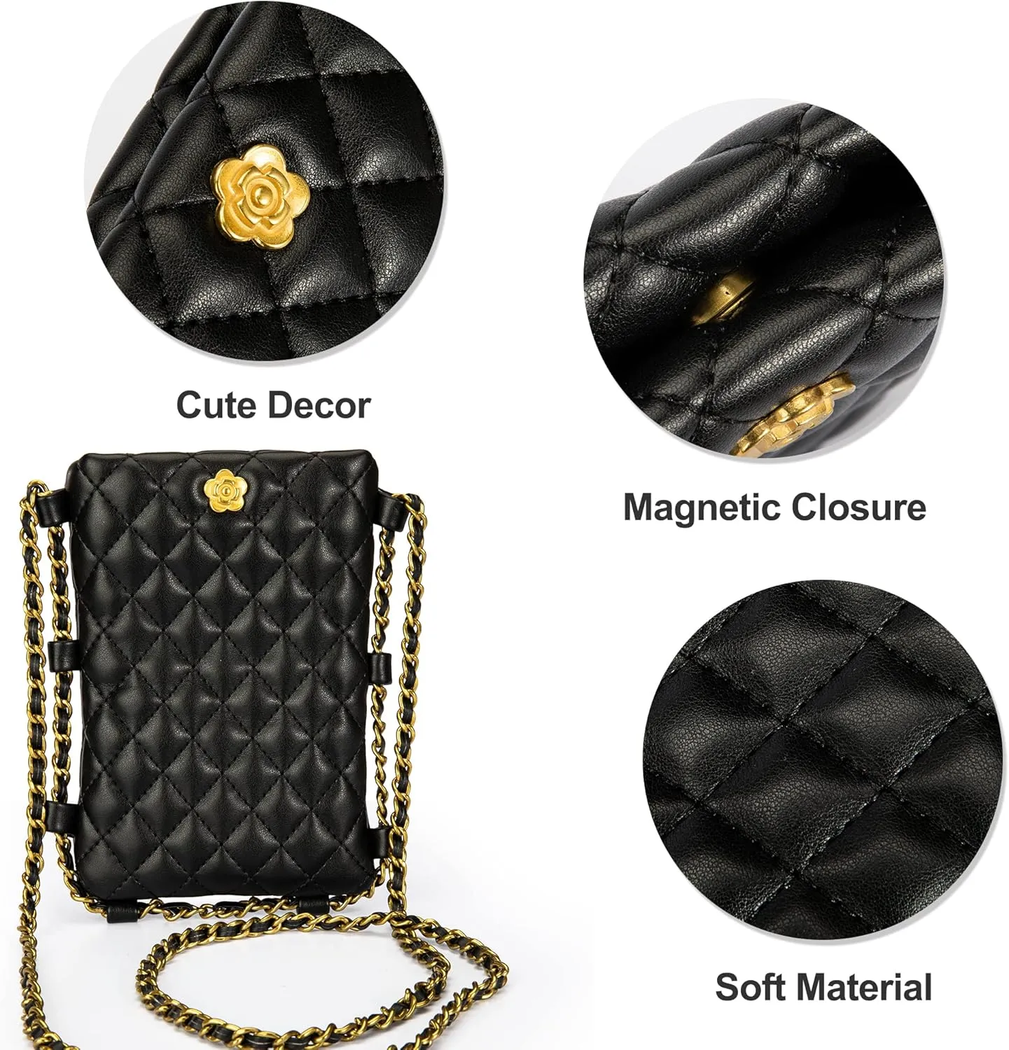 Montana West Quilted Small Crossbody Bags for Women Trendy Cell Phone Purse