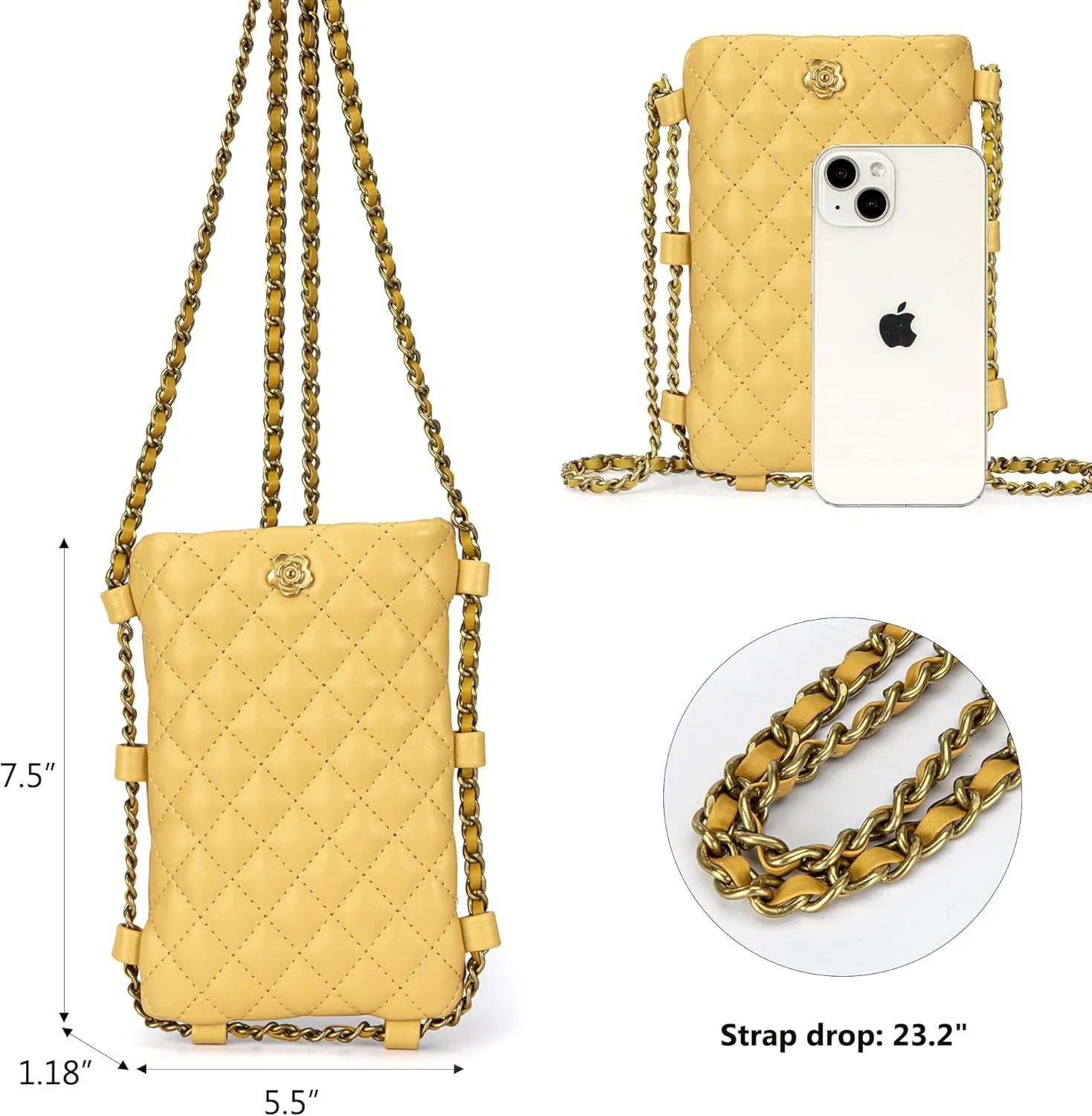 Montana West Quilted Small Crossbody Bags for Women Trendy Cell Phone Purse