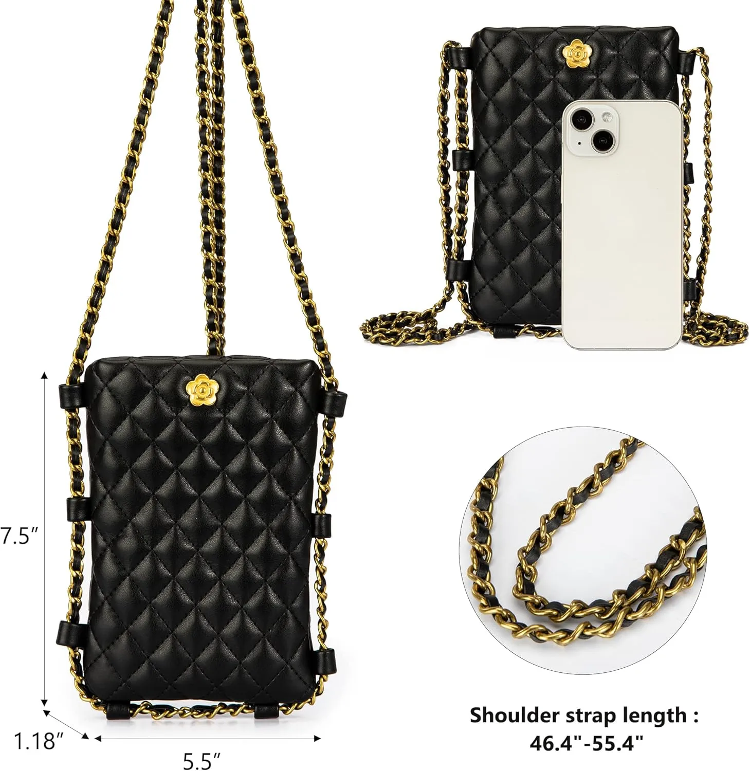 Montana West Quilted Small Crossbody Bags for Women Trendy Cell Phone Purse