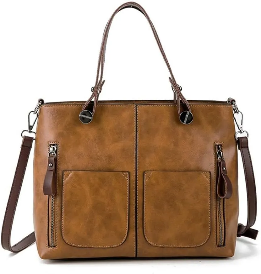 Multi Pockets Crossbody Retro Hobo Shoulder Top Handle Handbag Purse for Work Women’s Tote Handbag