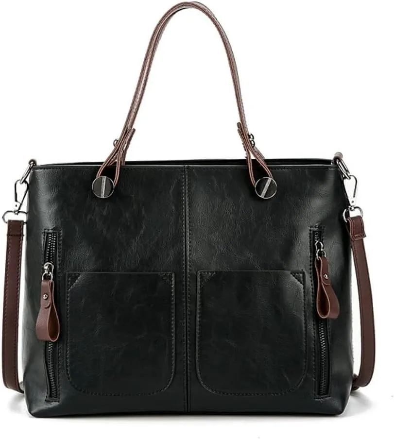 Multi Pockets Crossbody Retro Hobo Shoulder Top Handle Handbag Purse for Work Women’s Tote Handbag