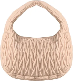 NAARIIAN Small Puffer Purse for Women Quilted Puffer Shoulder Bag Lightweight Crescent Bag for Casual, Travel