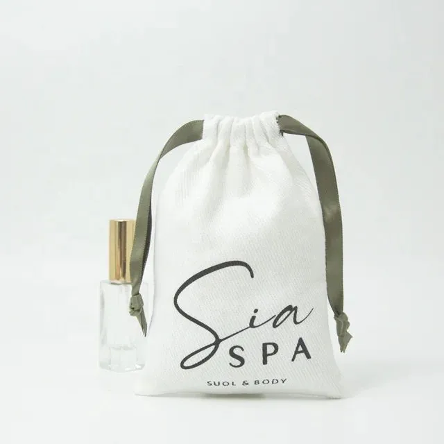 Natural Organic Cotton Drawstring Bag with Grosgrain Satin Ribbon,Natural Cotton Bag,Packaging Bag,Jewelry Pouch,Personalized Bags,Dust Bag,