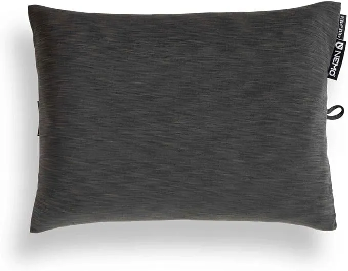 NEMO Fillo Elite Ultralight Pillow | Inflatable Backpacking Pillow for Travel, Backpacking, and Camping, Midnight Gray
