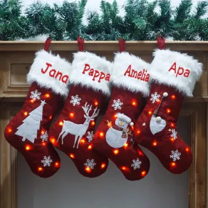New Personalized Christmas Socks with Lights