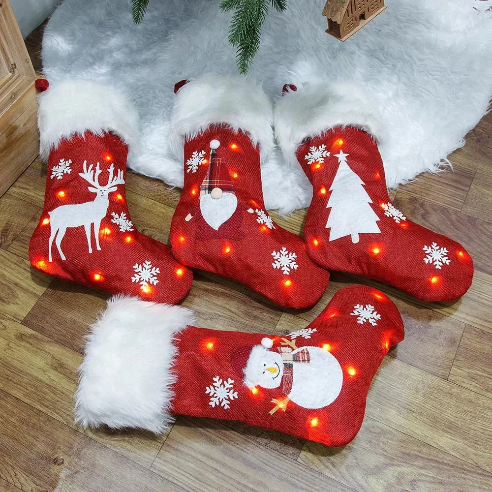 New Personalized Christmas Socks with Lights
