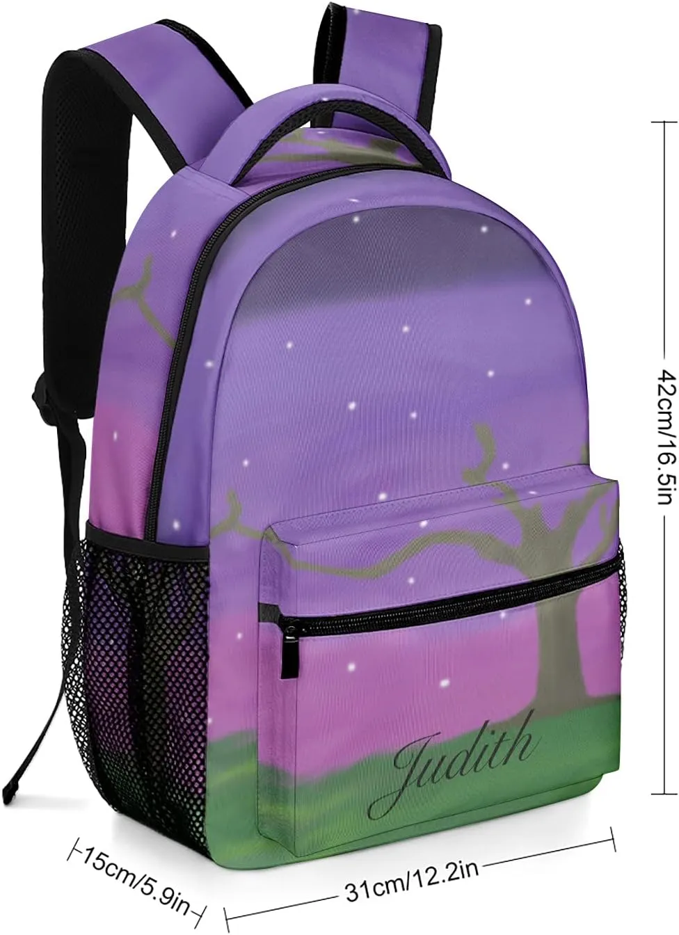 Night Sky Custom Kids Backpack, Personalized Student School Bags for Boys & Girls, Bookbags with Adjustable Strapfor Travel
