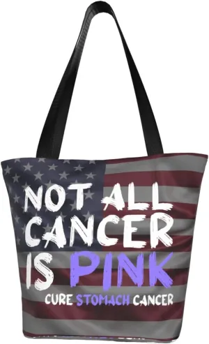 Not All Cancer Is Pink Stomach Cancer Fashion Shoulder Bag Large Capacity For Man Or Woman