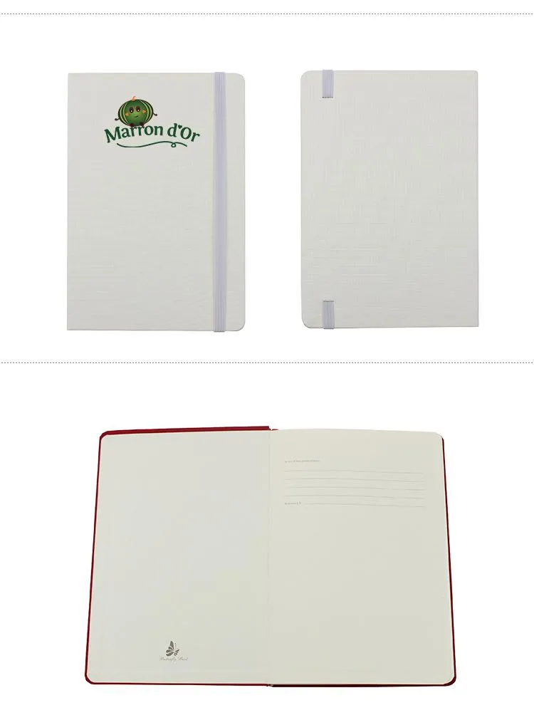 Notebook With Cloth Cover And Elastic Band Closure