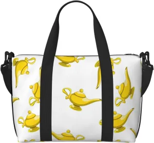 Novastar Laptop Tote Bag for Women Work - glod lamp Pattern Overnight Weekender Bags for Women Travel, Gym Bag for Women Men, Personal Item Crossbody Travel Bags for Women Men Carry On