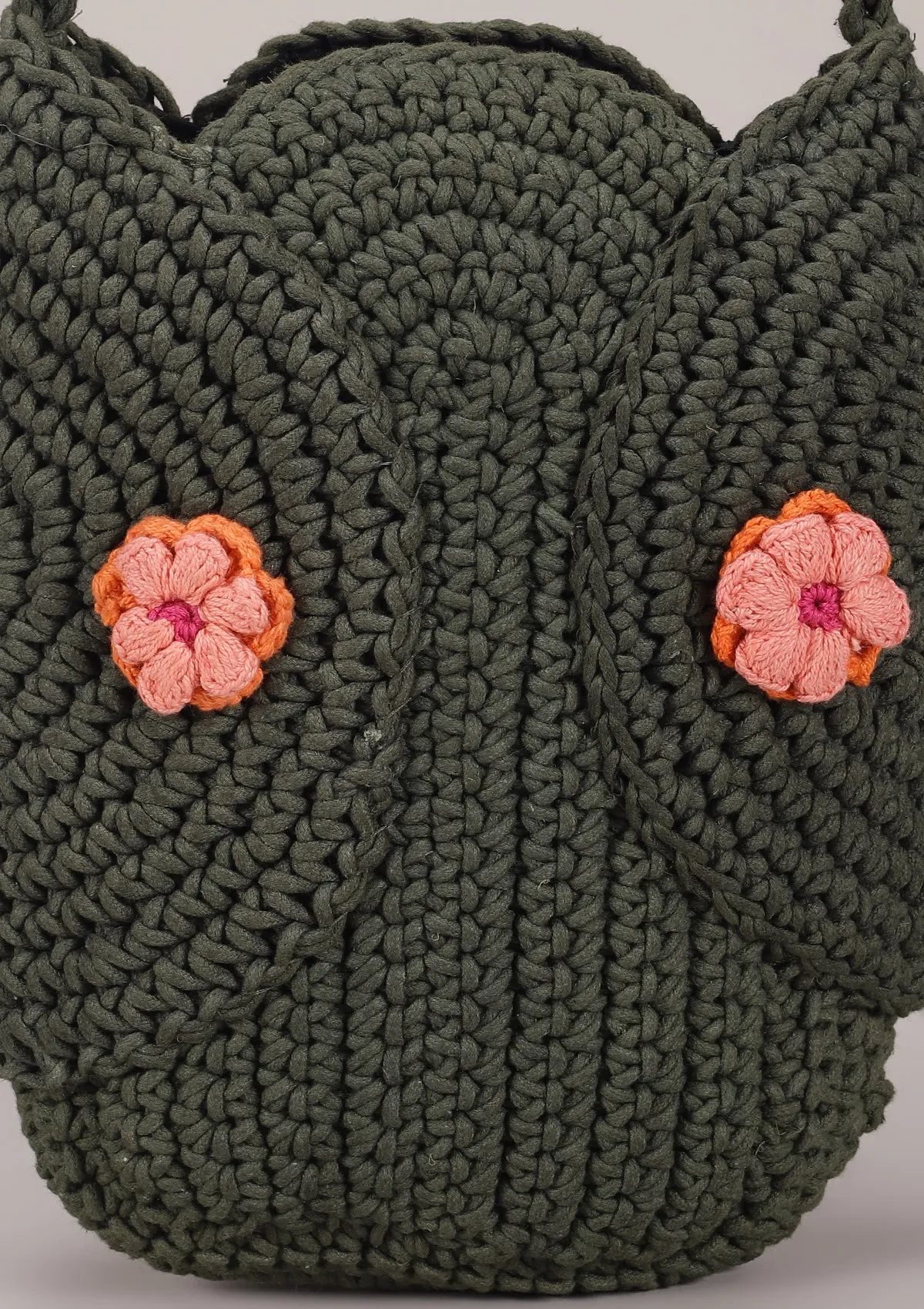 Olive Crochet Crossbody Bag
