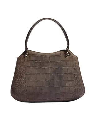 Olympia Top-Handle Suede Bag