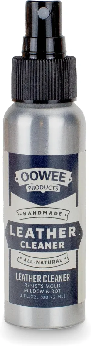 Oowee Leather Cleaner – Delicate-Safe Leather Care Spray for Shoes, Upholstery, Furniture, Bags, & More – Handmade & All-Natural – Quick Dry, Compact Bottle (3 fl oz)