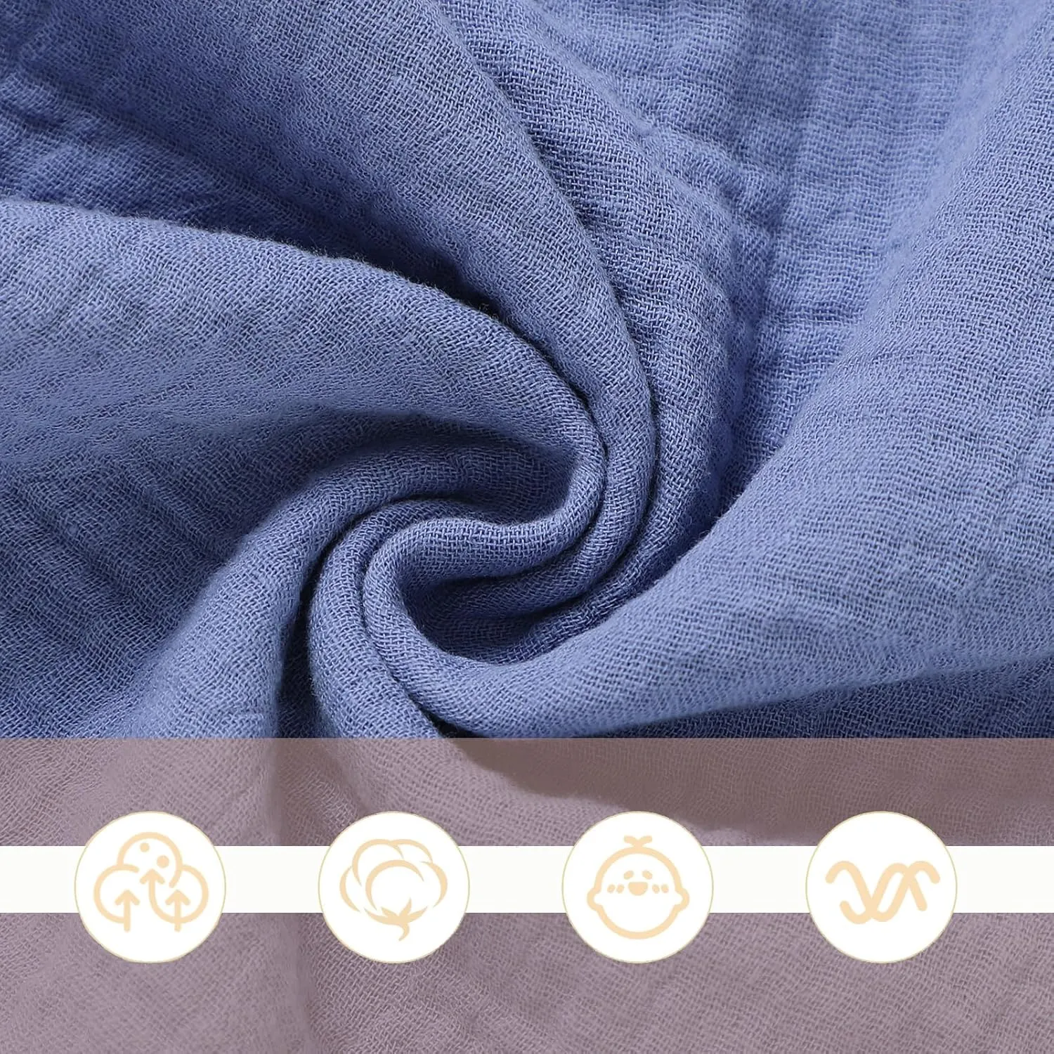Organic Cotton Bunny Loveys for Babies,Newborn Baby Lovey Security Blanket,Lovies for Babies New Born Baby Unique Neutral Gifts Boys and Girls (Bunny-Blue)