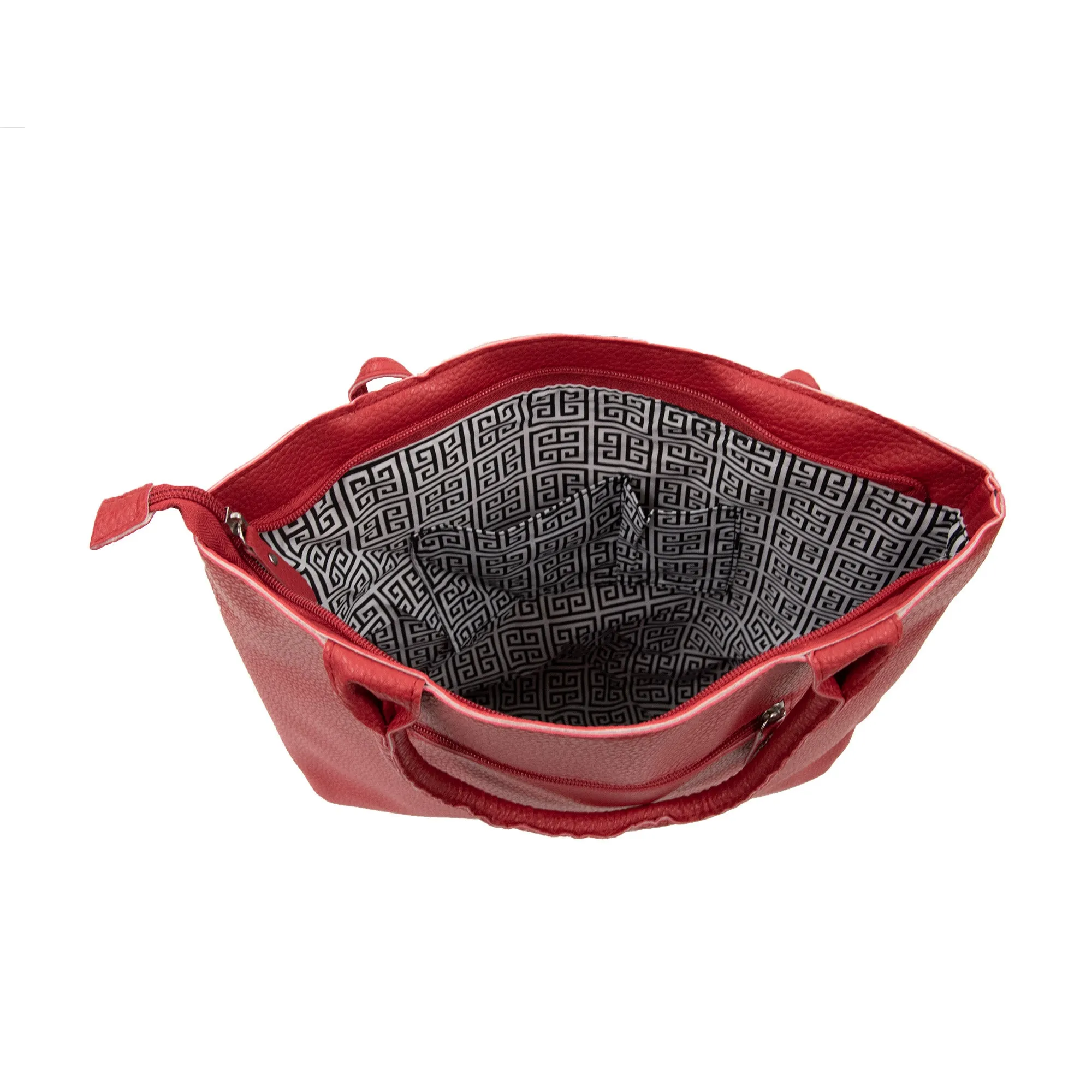 PEBBLE GRAIN HOUSTON HANDBAG PREPACK 12PCS