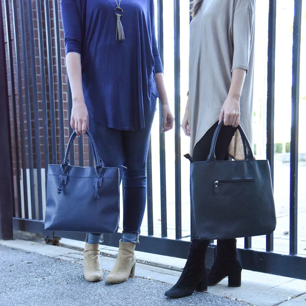 PEBBLE GRAIN HOUSTON HANDBAG PREPACK 12PCS