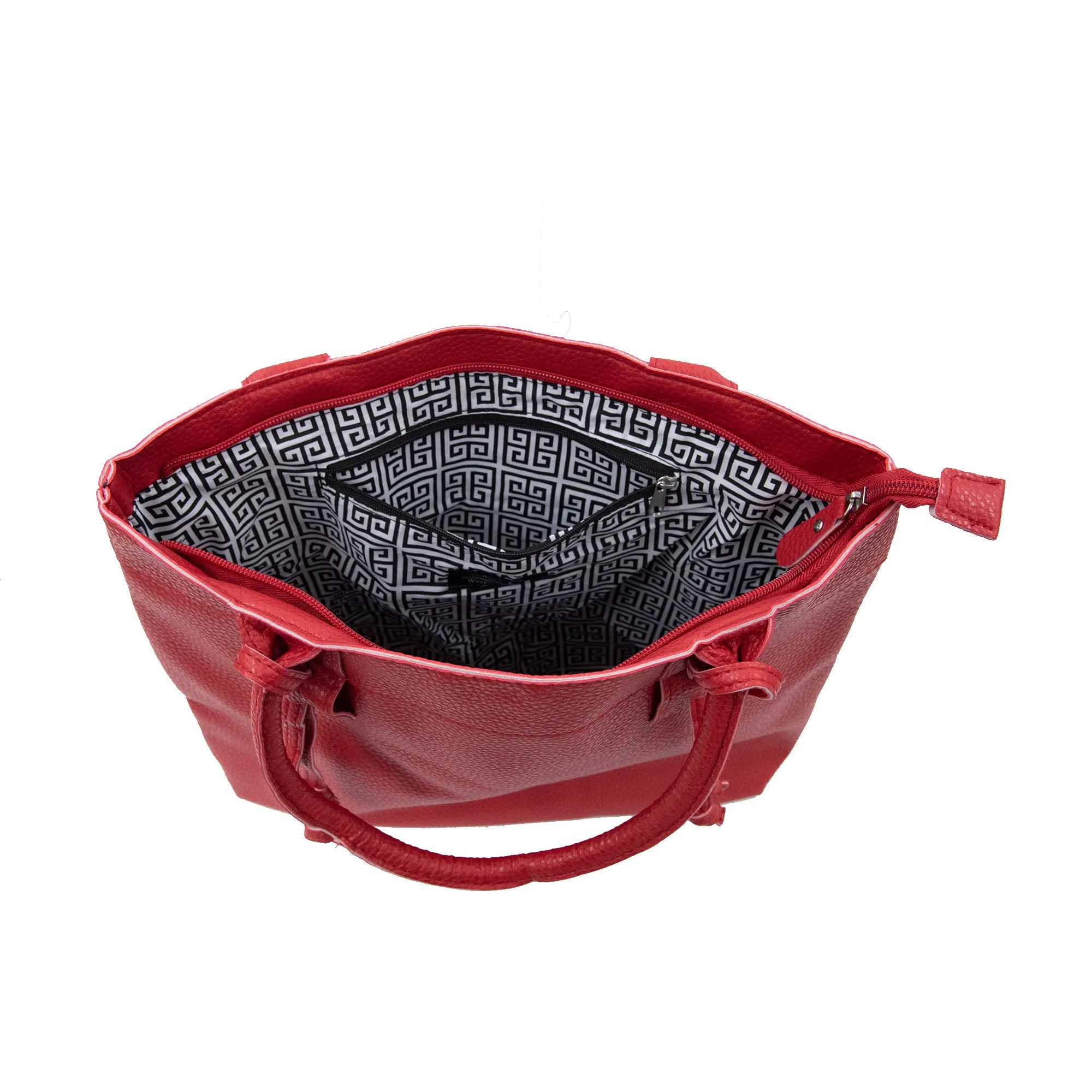 PEBBLE GRAIN HOUSTON HANDBAG PREPACK 12PCS