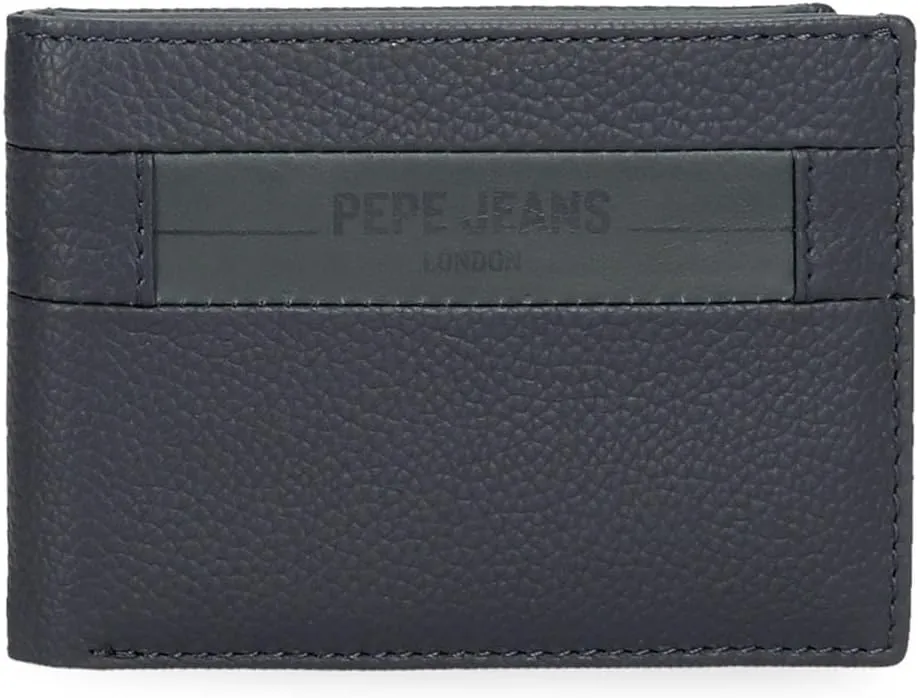 Pepe Jeans Checkbox Horizontal Wallet with Coin Purse, One Size, Blue, One Size, Horizontal Wallet with Coin Purse