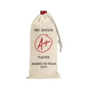 Personalised Teacher Wine Bag