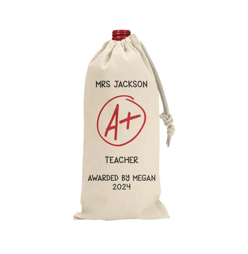 Personalised Teacher Wine Bag