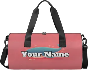Personalized Animal Sport Gym Bag, Custom Name Duffel Bags for Men, Waterproof Custom Sport Duffel Bag, Gymnastics Dance, Whale