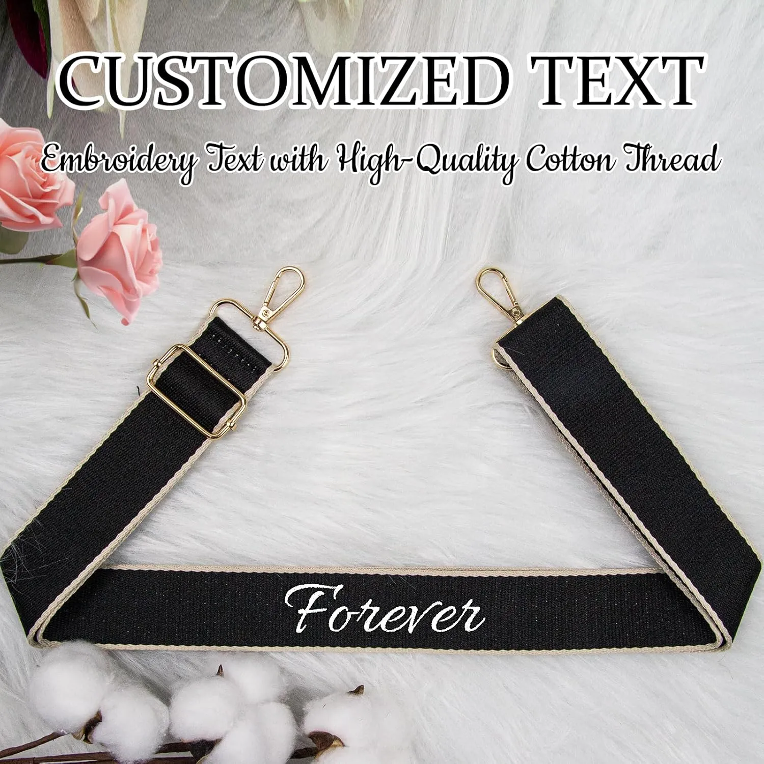 Personalized Bag Straps,Cross Body Bag Strap, Universal Replacement Handbag Straps Shoulder Strap for Bags, Wide 3.8cm