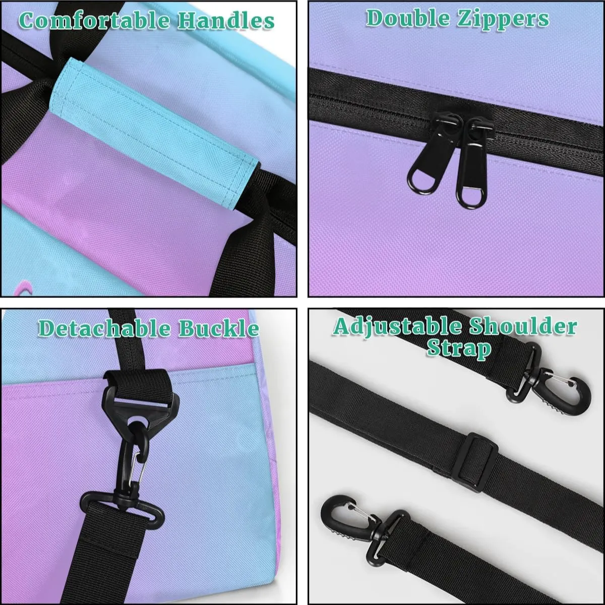 Personalized ballet Bag with Name Custom Sport Duffle Bag Overnight Bag Sleepover bag travel bag Weekender Bags Workout Bag for Dance ballet Gift purple blue ballet