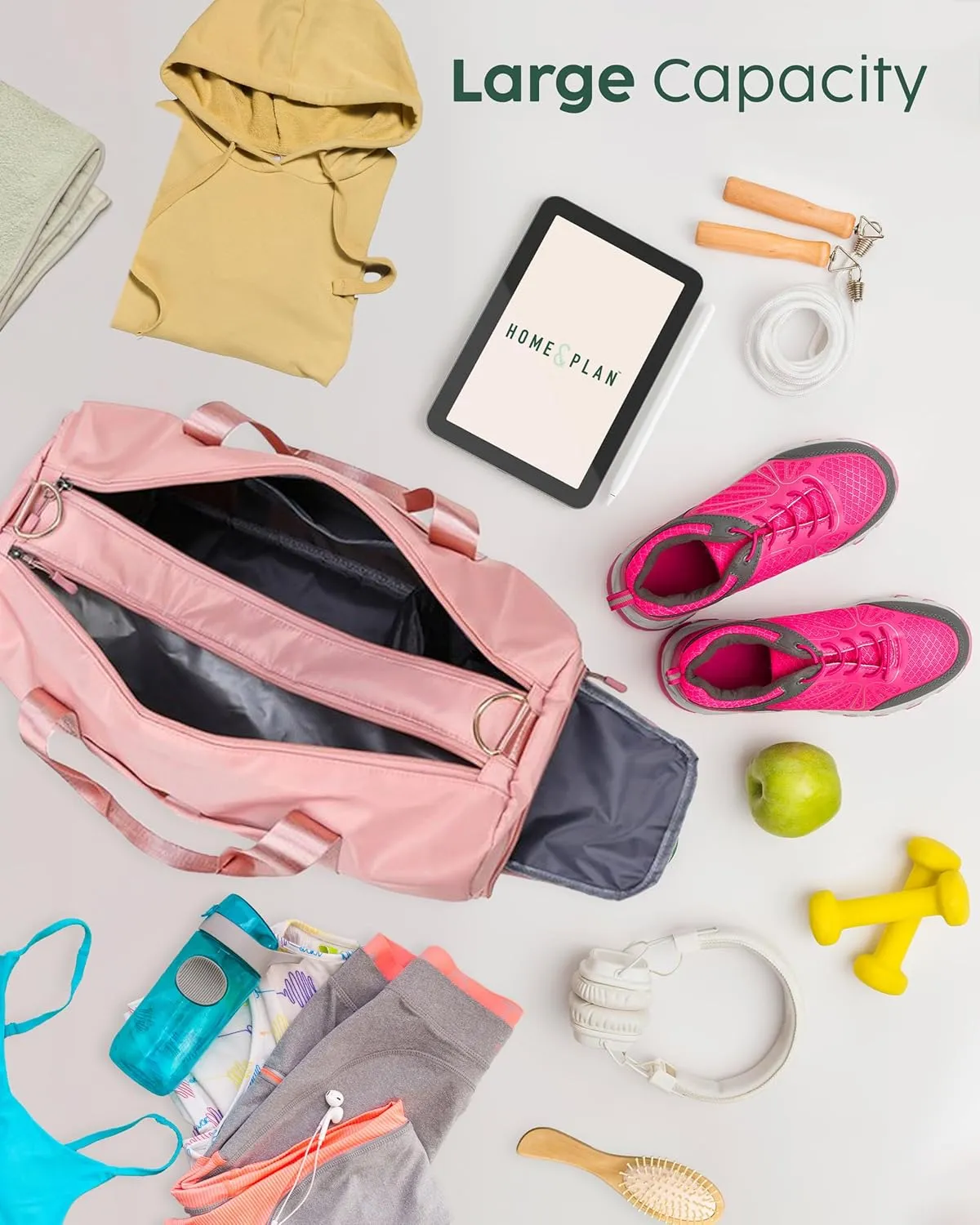 Personalized Ballet Duffle Bag for Women, Girls - Custom Duffel Bag - Different Color & Design Options - Pink