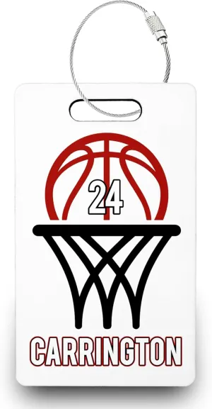 Personalized Basketball Name, Bag and Keychain Tags, Party Favors, End of Season Gifts, Team Gifts