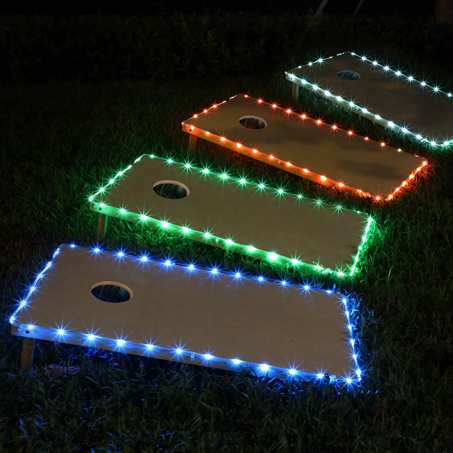 Personalized Burned Wood Monogram Cornhole Boards - Includes 2 Boards and 8 Bags with Your Personalization