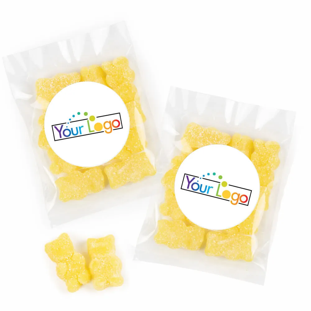 Personalized Business Add Your Logo Candy Bags with Gummi Bears