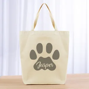 Personalized Cat Tote Bag - gray