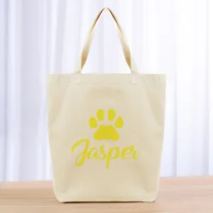 Personalized Cat Tote Bag - yellow