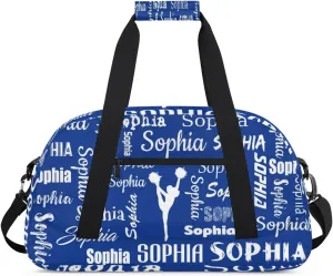 Personalized Cheer Bag Sport Duffel Bag for Cheerleader Custom Dance Overnight Weekender Bags Personalized Gymnastics Bag Cheerleading Gifts, Cobalt Blue