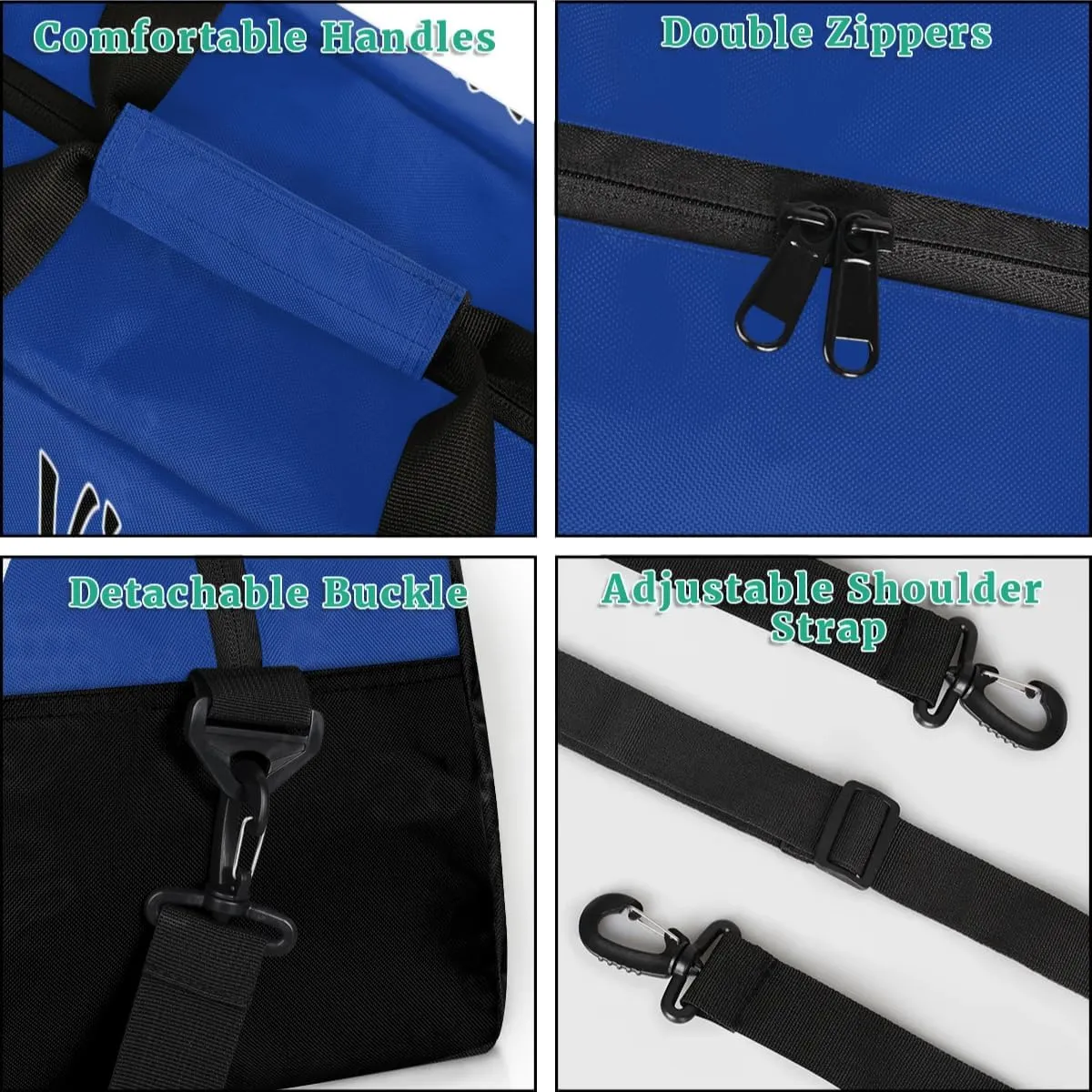 Personalized Cheer Duffel Bags Custom Name Sport Bag, Custom Cheerleader Gym Bag, Customize Travel Duffle Bag, Overnight Weekender Bags, Cheerleading Gifts, Cobalt Blue